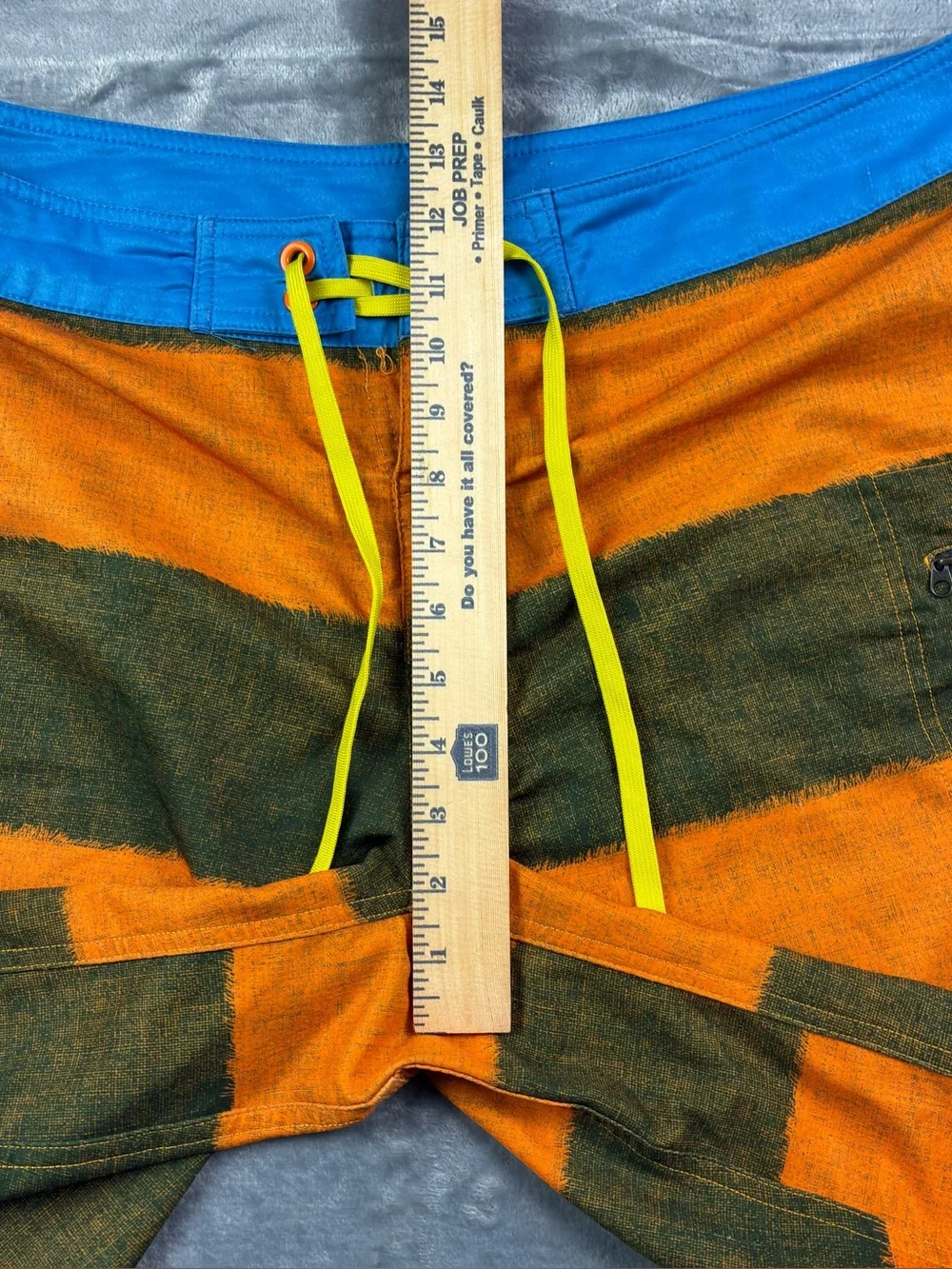 North Face Olas Board Shorts Size 36 Striped 9” Inseam Stretch Zip Pocket CMB9